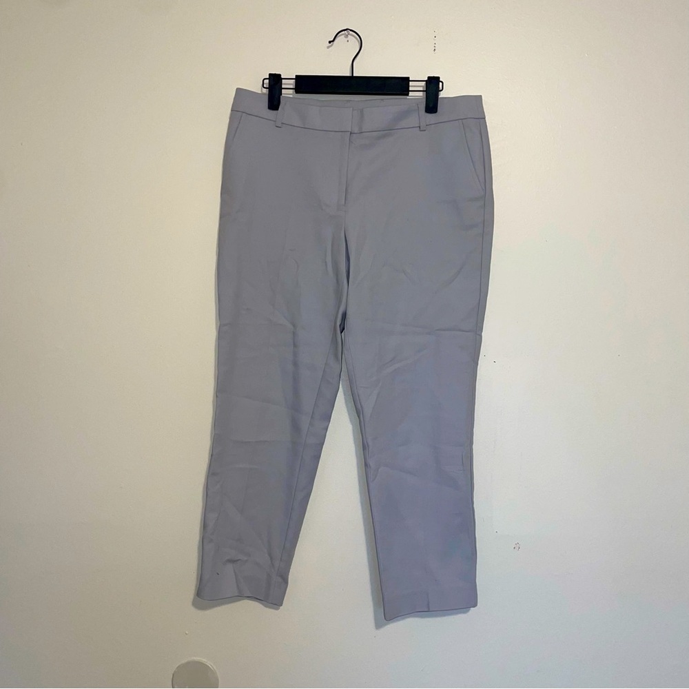 Ann Klein | Grey Semi Cropped Work Dress Pants